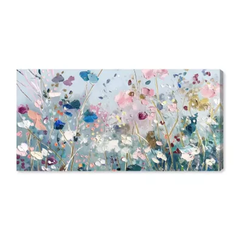 ART REMEDY® Art Remedy "Blue Forest Ii" Giclee Canvas Print, Floral And Botanical Canvas Art