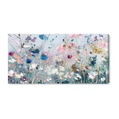 ART REMEDY® Art Remedy "Blue Forest Ii" Giclee Canvas Print, Floral And Botanical Canvas Art