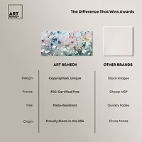 ART REMEDY® Art Remedy "Blue Forest Ii" Giclee Canvas Print, Floral And Botanical Canvas Art