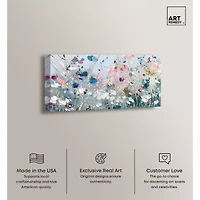 ART REMEDY® Art Remedy "Blue Forest Ii" Giclee Canvas Print, Floral And Botanical Canvas Art