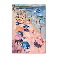 ART REMEDY® "Beach Side Joys" Giclee Canvas Print, Nautical And Coastal Canvas Art