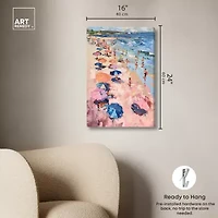 ART REMEDY® "Beach Side Joys" Giclee Canvas Print, Nautical And Coastal Canvas Art