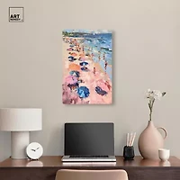 ART REMEDY® "Beach Side Joys" Giclee Canvas Print, Nautical And Coastal Canvas Art