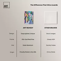 ART REMEDY® Art Remedy "The Colorful Streets" Giclee Canvas Print, Cities And Skylines Canvas Art