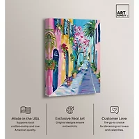 ART REMEDY® Art Remedy "The Colorful Streets" Giclee Canvas Print, Cities And Skylines Canvas Art