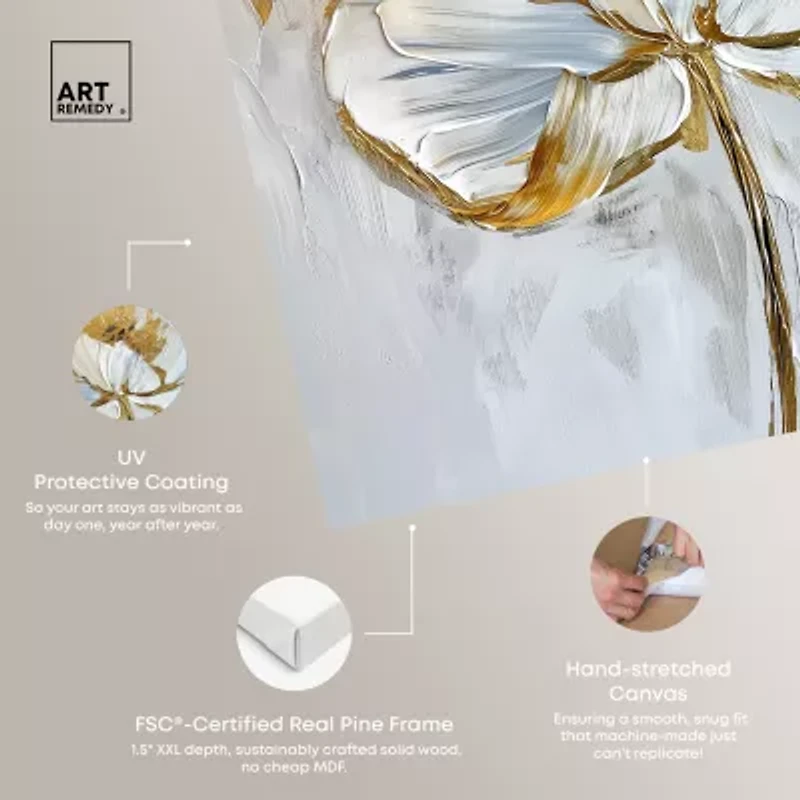 ART REMEDY® "Magnolia Ii" Giclee Floral And Botanical Canvas Art