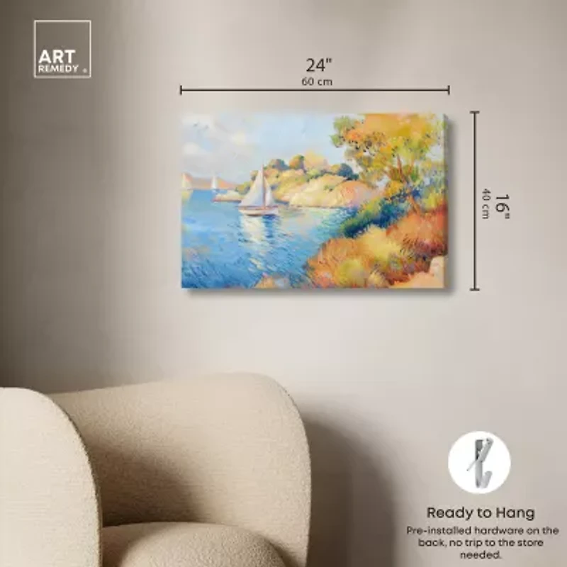 ART REMEDY® "Sail Off In The Morning" Giclee Transportation Canvas Art