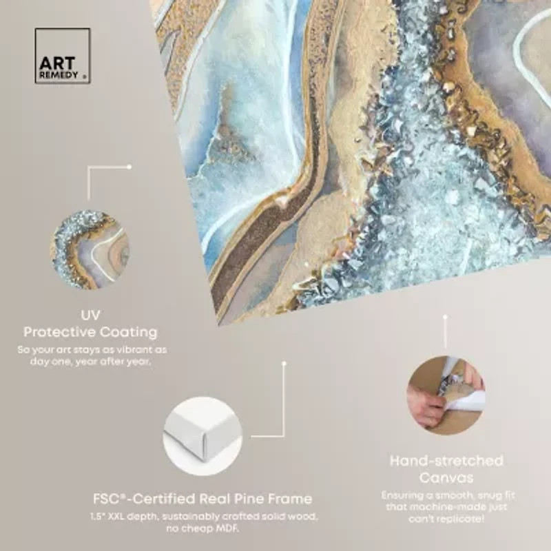 ART REMEDY® "The Luxurious Geode" Giclee Abstract Canvas Art