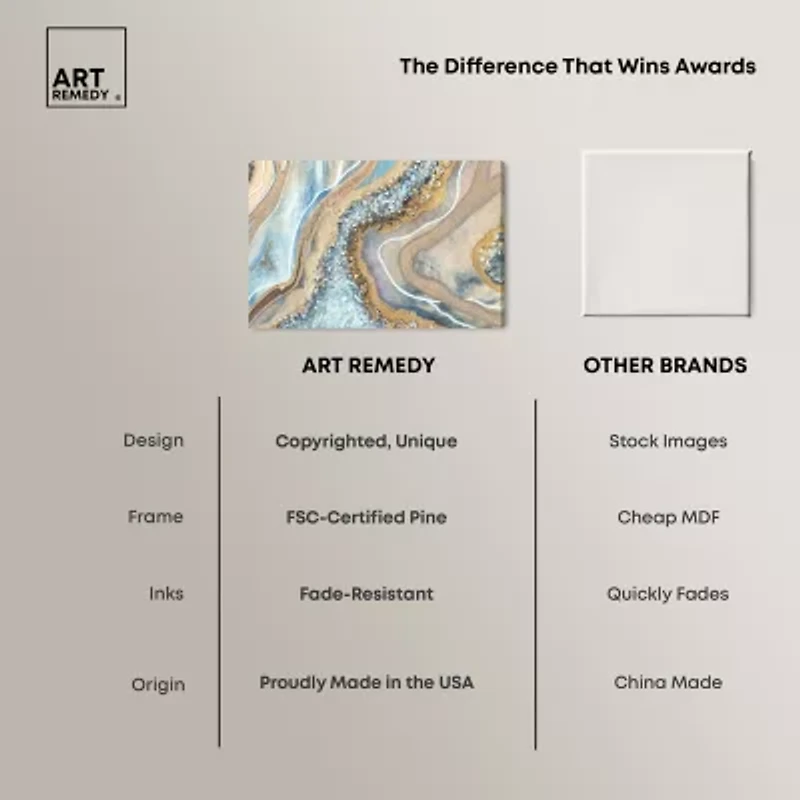 ART REMEDY® "The Luxurious Geode" Giclee Abstract Canvas Art