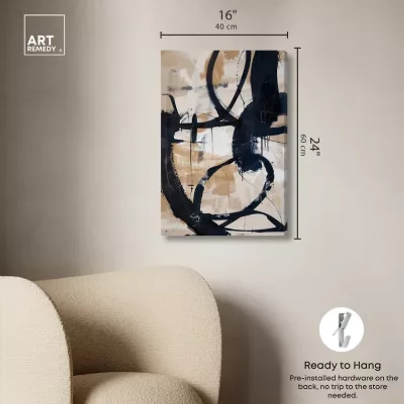 ART REMEDY® Art Remedy "Flowing Ii" Giclee Canvas Print, Abstract Canvas Art