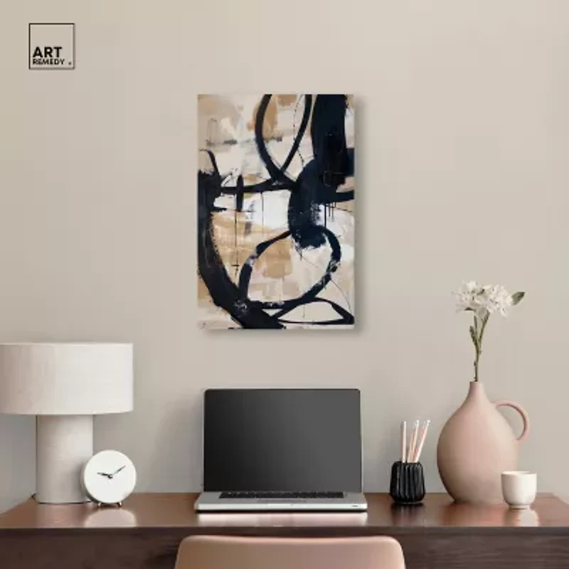 ART REMEDY® Art Remedy "Flowing Ii" Giclee Canvas Print, Abstract Canvas Art