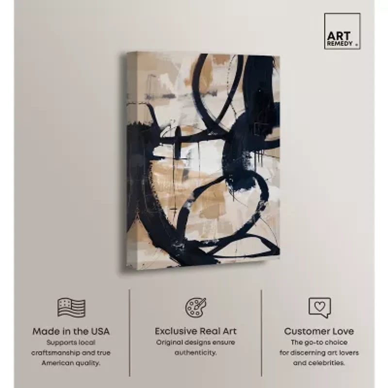 ART REMEDY® Art Remedy "Flowing Ii" Giclee Canvas Print, Abstract Canvas Art