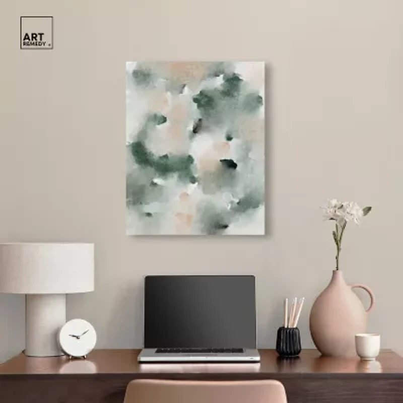 ART REMEDY® Art Remedy "Smoky And Blush Shadows" Giclee Canvas Print, Abstract Canvas Art