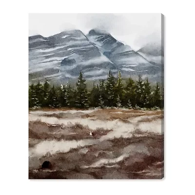ART REMEDY® Art Remedy "February Rocks Landscape" Giclee Canvas Print, Nature And Landscape Canvas Art