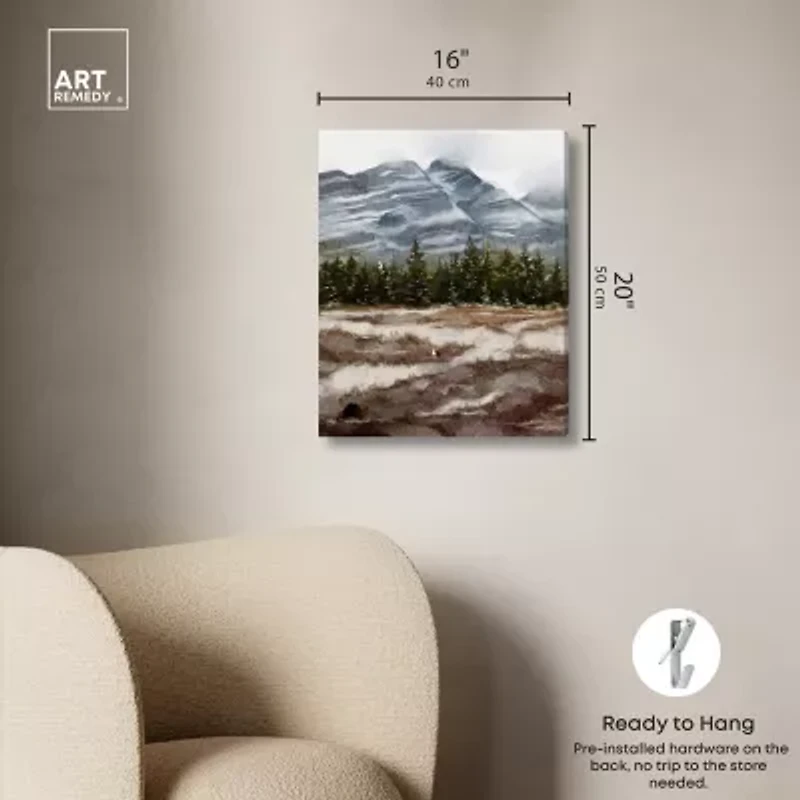 ART REMEDY® Art Remedy "February Rocks Landscape" Giclee Canvas Print, Nature And Landscape Canvas Art