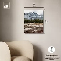 ART REMEDY® Art Remedy "February Rocks Landscape" Giclee Canvas Print, Nature And Landscape Canvas Art