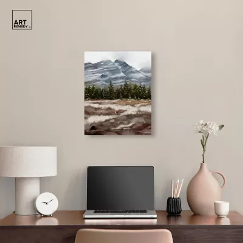 ART REMEDY® Art Remedy "February Rocks Landscape" Giclee Canvas Print, Nature And Landscape Canvas Art