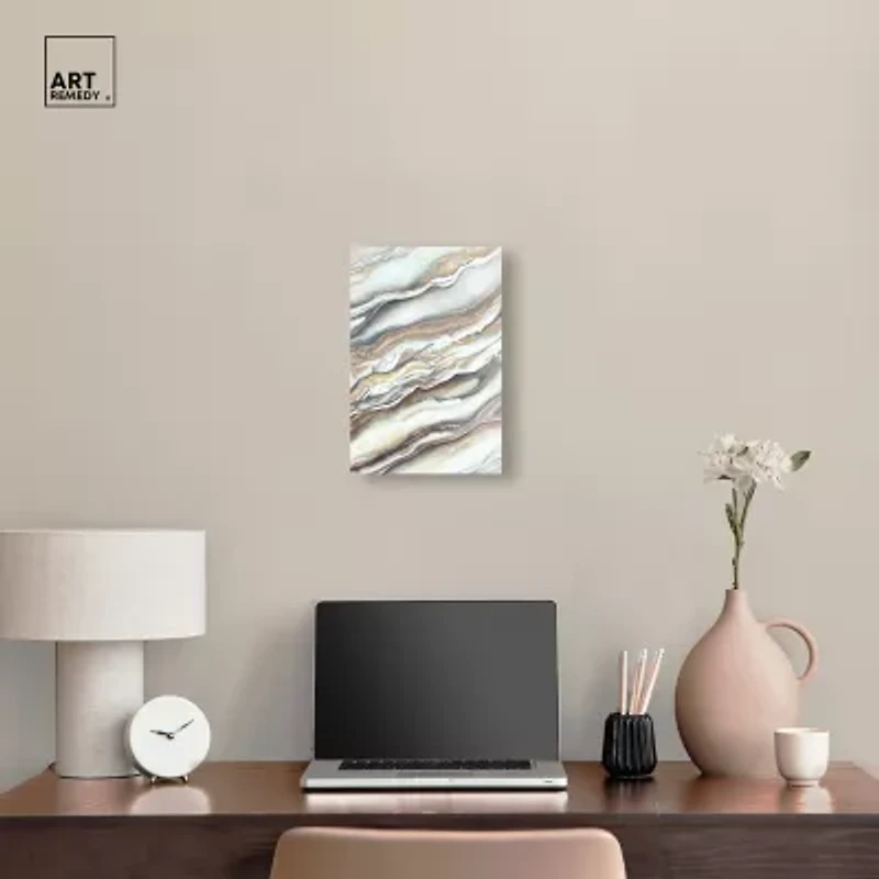 ART REMEDY® "Neutral Lines I" Giclee Abstract Canvas Art