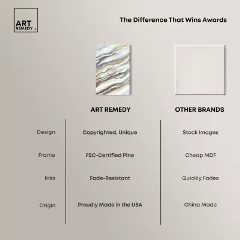 ART REMEDY® "Neutral Lines I" Giclee Abstract Canvas Art