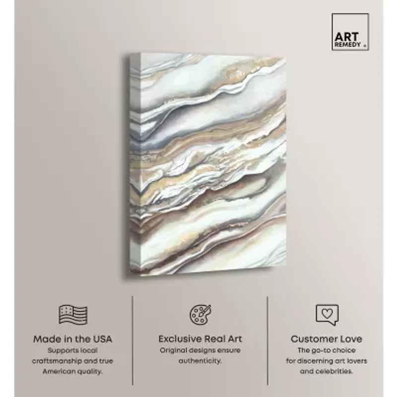 ART REMEDY® "Neutral Lines I" Giclee Abstract Canvas Art