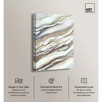 ART REMEDY® "Neutral Lines I" Giclee Abstract Canvas Art