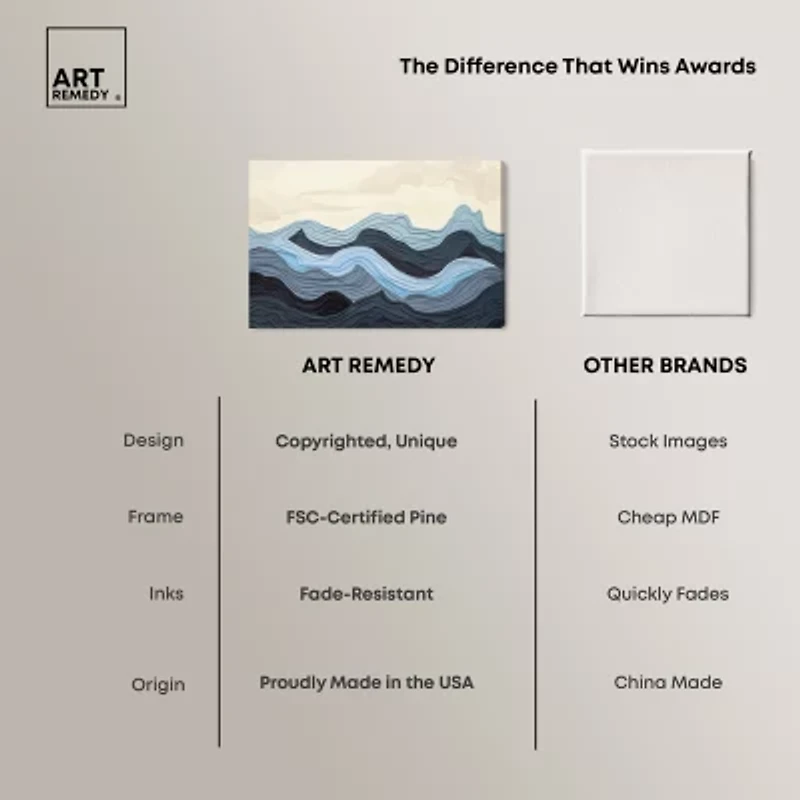 ART REMEDY® Art Remedy "Waverly" Giclee Canvas Print, Abstract Canvas Art