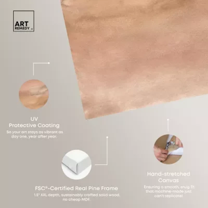 ART REMEDY® "Sienna Pigments Blend" Giclee Abstract Canvas Art