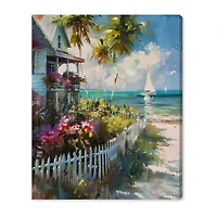 ART REMEDY® Art Remedy "Local Beach House" Giclee Canvas Print