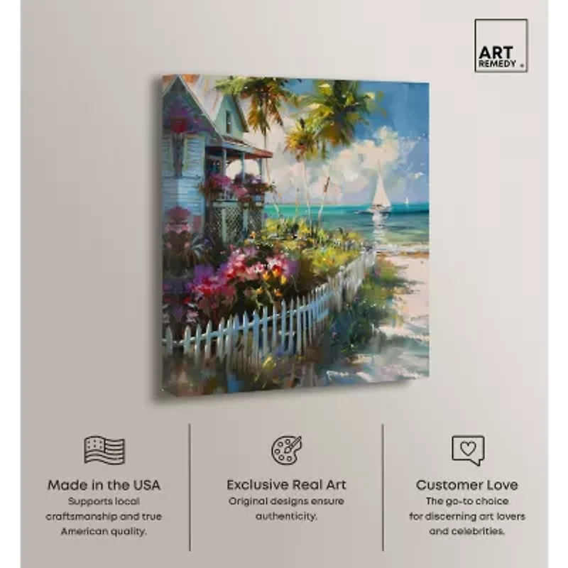 ART REMEDY® Art Remedy "Local Beach House" Giclee Canvas Print