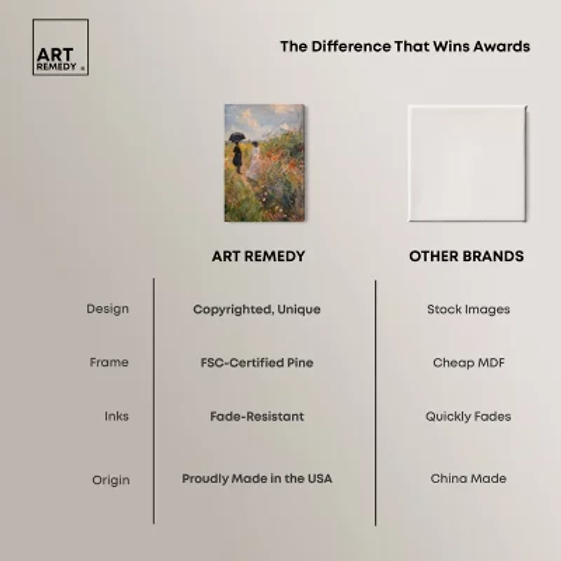 ART REMEDY® Art Remedy "Dawn Floral Mist Panoramic" Giclee Canvas Print