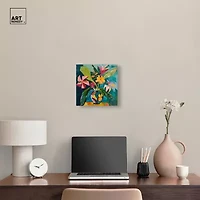 ART REMEDY® Art Remedy "Vase Of Tropical Flowers Ii" Giclee Canvas Print