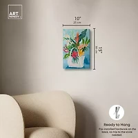 ART REMEDY® Art Remedy "Tropical Flower Bag" Giclee Canvas Print, Floral And Botanical Canvas Art