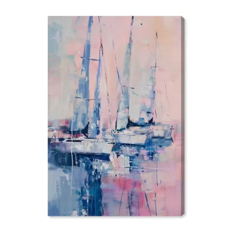 ART REMEDY® "Pastel Sea Breeze" Giclee Canvas Print, Nautical And Coastal Canvas Art