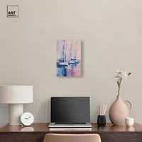 ART REMEDY® "Pastel Sea Breeze" Giclee Canvas Print, Nautical And Coastal Canvas Art