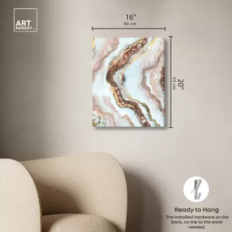 ART REMEDY® "Blush Geode" Giclee Abstract Canvas Art