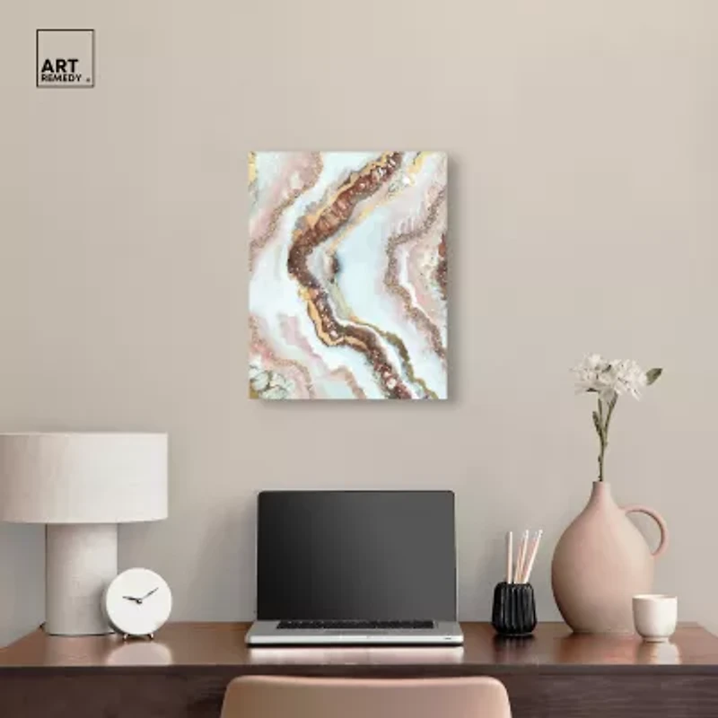 ART REMEDY® "Blush Geode" Giclee Abstract Canvas Art