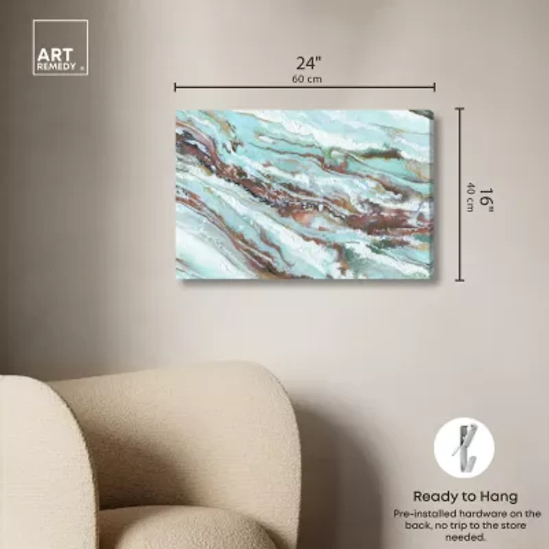 ART REMEDY® Art Remedy "Mint Waves" Giclee Canvas Print