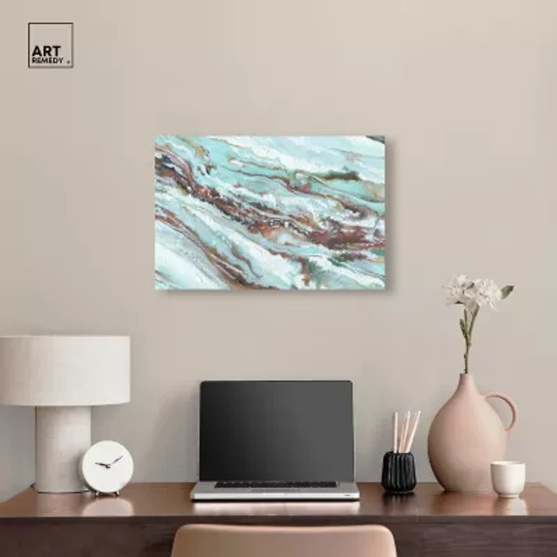 ART REMEDY® Art Remedy "Mint Waves" Giclee Canvas Print