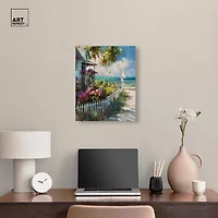 ART REMEDY® "Local Beach House" Giclee Nautical And Coastal Canvas Art