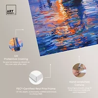 ART REMEDY® "Night Sea Breeze" Giclee Nautical And Coastal Canvas Art