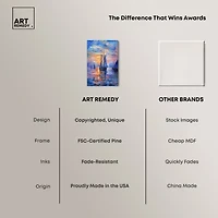 ART REMEDY® "Night Sea Breeze" Giclee Nautical And Coastal Canvas Art