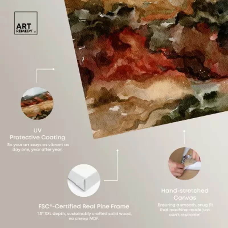 ART REMEDY® "A Campfire" Giclee Nature And Landscape Canvas Art