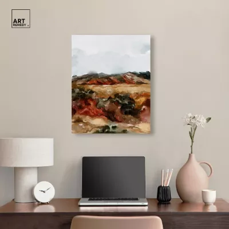 ART REMEDY® "A Campfire" Giclee Nature And Landscape Canvas Art
