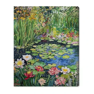 ART REMEDY® "Impressionist Pond" Giclee Nature And Landscape Canvas Art