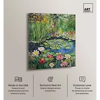 ART REMEDY® "Impressionist Pond" Giclee Nature And Landscape Canvas Art