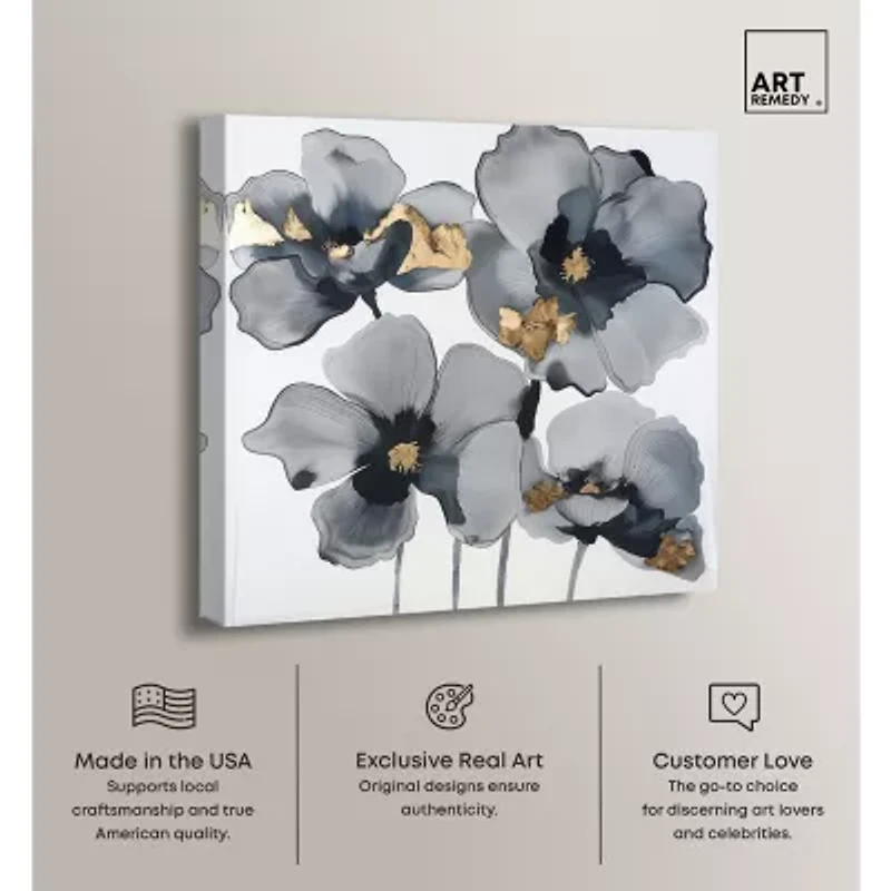 ART REMEDY® "Drama Flora" Giclee Floral And Botanical Canvas Art