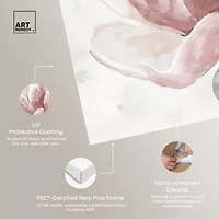 ART REMEDY® "Faded Blush Rose" Giclee Floral And Botanical Canvas Art