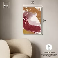 ART REMEDY® Art Remedy "Burgundy And Cork" Giclee Canvas Print, Abstract Canvas Art