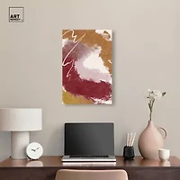 ART REMEDY® Art Remedy "Burgundy And Cork" Giclee Canvas Print, Abstract Canvas Art