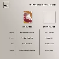 ART REMEDY® Art Remedy "Burgundy And Cork" Giclee Canvas Print, Abstract Canvas Art